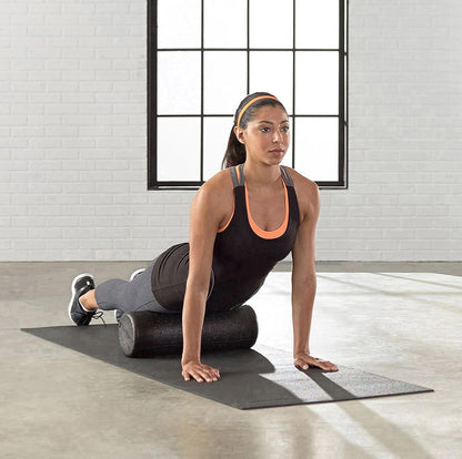High-Density Foam Roller for Exercise and Recovery, 18 Inches, Black