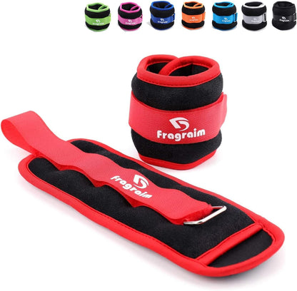 Ankle Weights for Women, Men and Kids - 1/2/3/4/6/8/10/12/15/20 LBS 1 Pair Strength Training Wrist/Leg/Arm Weight with Adjustable Strap for Jogging, Gymnastics, Aerobics, Home Fitness, Physical Therapy