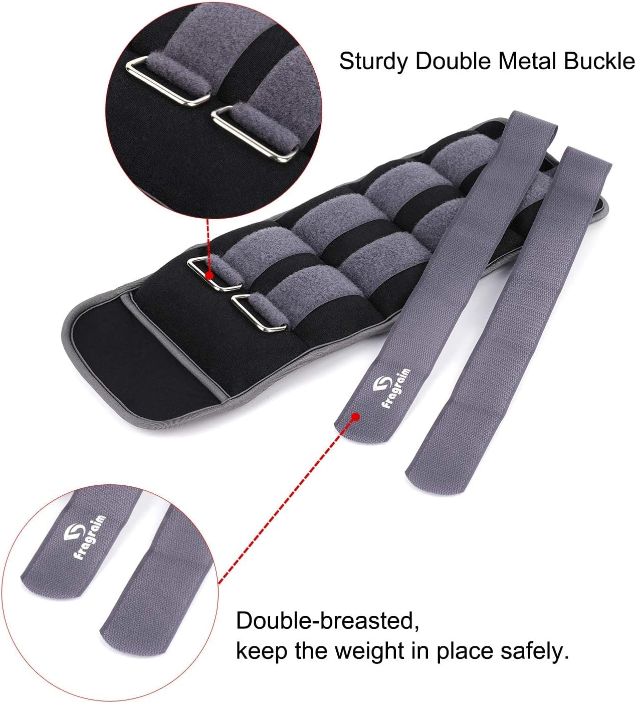 Ankle Weights for Women, Men and Kids - 1/2/3/4/6/8/10/12/15/20 LBS 1 Pair Strength Training Wrist/Leg/Arm Weight with Adjustable Strap for Jogging, Gymnastics, Aerobics, Home Fitness, Physical Therapy