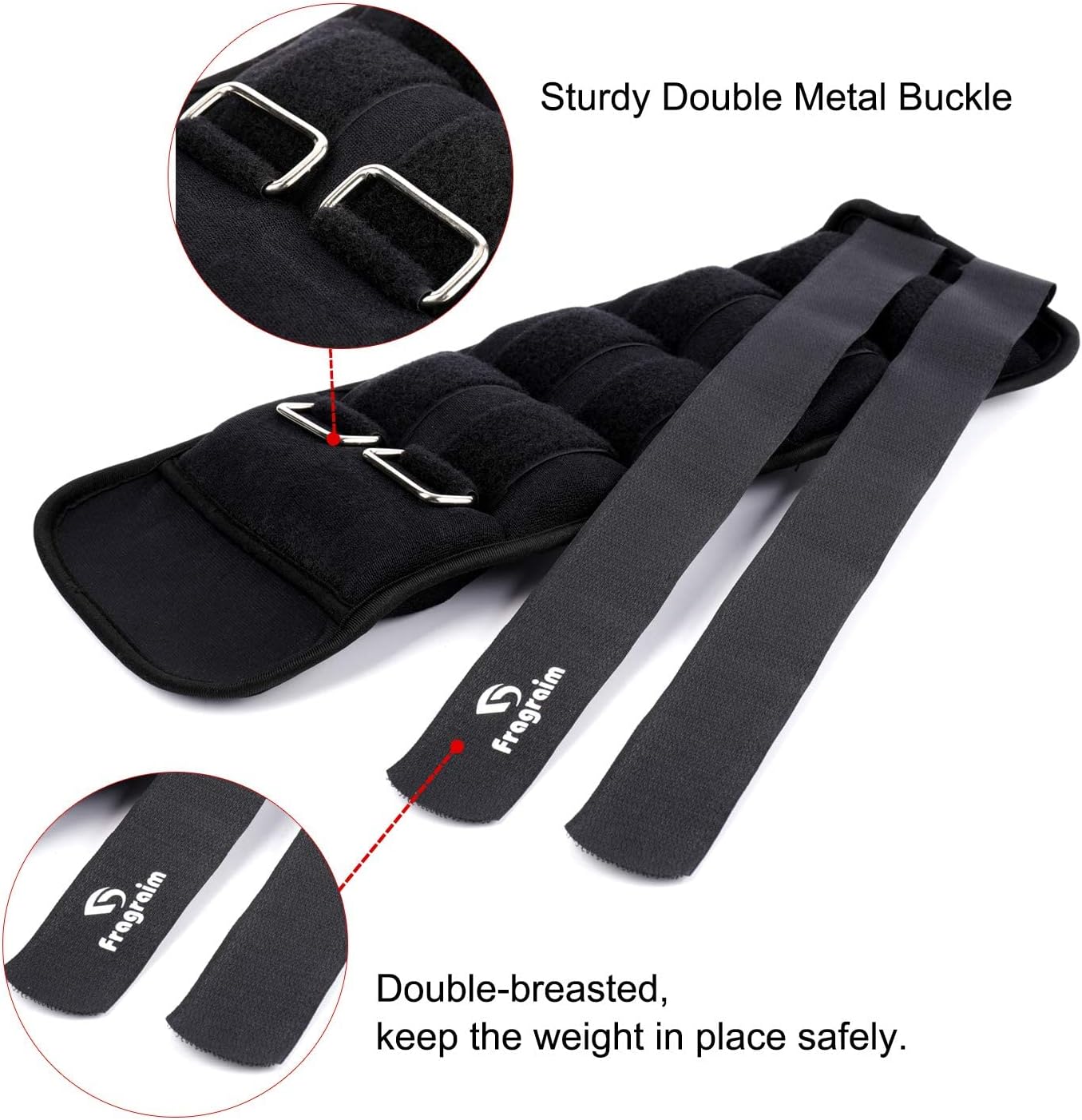 Ankle Weights for Women, Men and Kids - 1/2/3/4/6/8/10/12/15/20 LBS 1 Pair Strength Training Wrist/Leg/Arm Weight with Adjustable Strap for Jogging, Gymnastics, Aerobics, Home Fitness, Physical Therapy
