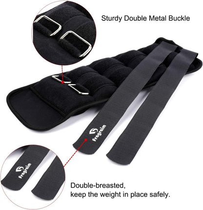 Ankle Weights for Women, Men and Kids - 1/2/3/4/6/8/10/12/15/20 LBS 1 Pair Strength Training Wrist/Leg/Arm Weight with Adjustable Strap for Jogging, Gymnastics, Aerobics, Home Fitness, Physical Therapy