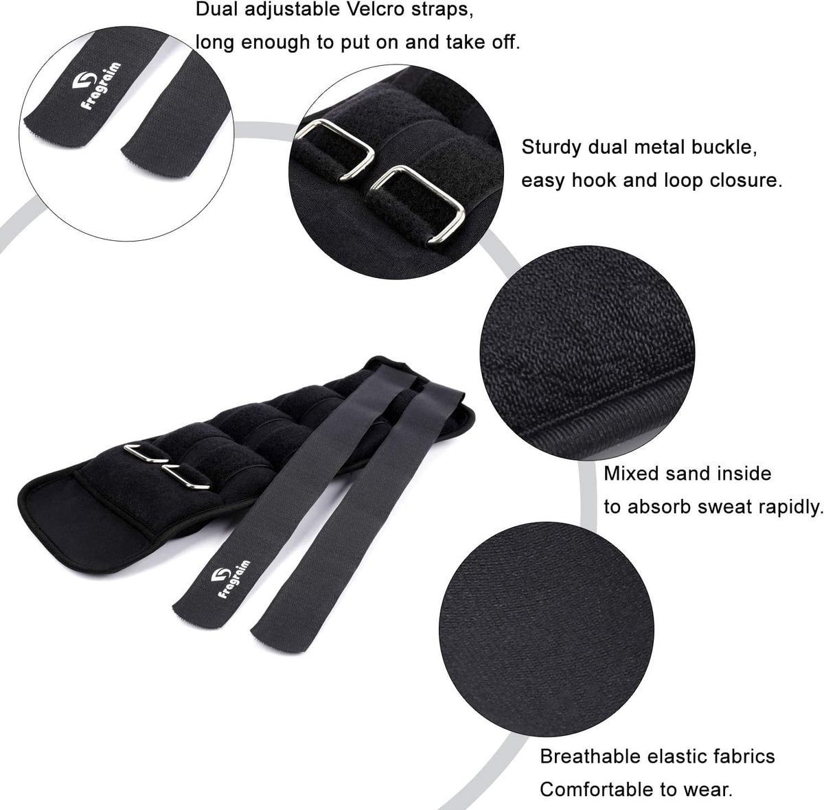 Ankle Weights for Women, Men and Kids - 1/2/3/4/6/8/10/12/15/20 LBS 1 Pair Strength Training Wrist/Leg/Arm Weight with Adjustable Strap for Jogging, Gymnastics, Aerobics, Home Fitness, Physical Therapy