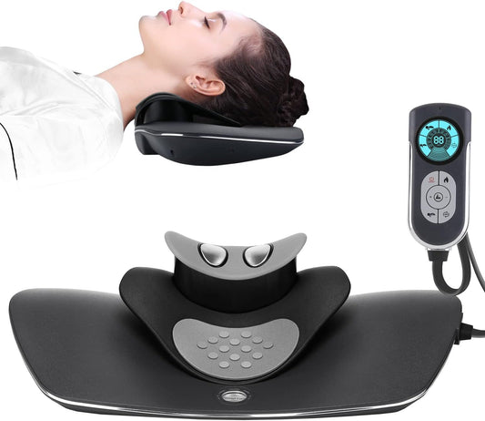 Cervical Traction Device, Neck Stretcher with Heat & Electrotherapy