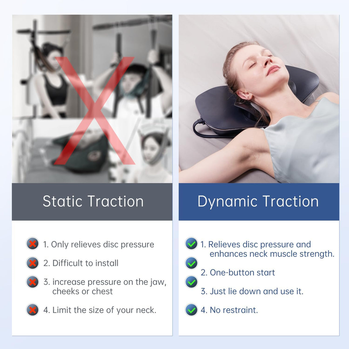 Cervical Traction Device, Neck Stretcher with Heat & Electrotherapy