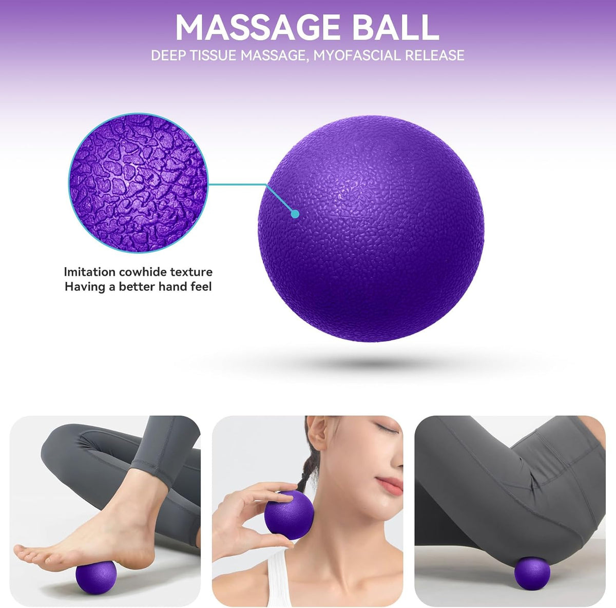 5 in 1 Foam Roller Set Trigger Point Exercise Foam Roller | Deep Tissue Muscle Massage Fitness Foam Roller, Massage Roller, Massage Ball, Stretching Strap, for Whole Body Orange