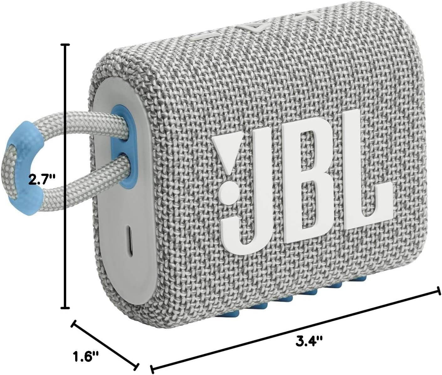 Go 3 - Portable Mini Bluetooth Speaker, big audio and punchy bass, IP67 waterproof and dustproof, 5 hours of playtime, speaker for home, outdoor and travel (Black)