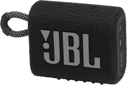 Go 3 - Portable Mini Bluetooth Speaker, big audio and punchy bass, IP67 waterproof and dustproof, 5 hours of playtime, speaker for home, outdoor and travel (Black)