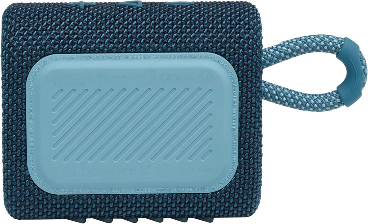 Go 3 - Portable Mini Bluetooth Speaker, big audio and punchy bass, IP67 waterproof and dustproof, 5 hours of playtime, speaker for home, outdoor and travel (Black)