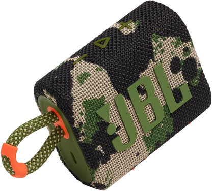 Go 3 - Portable Mini Bluetooth Speaker, big audio and punchy bass, IP67 waterproof and dustproof, 5 hours of playtime, speaker for home, outdoor and travel (Black)