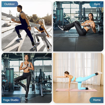 Ultra Thin Adjustable Ankle Weights, 4/7/10 lb Fully Adjustable, Filled with Soft Iron for Slim Fit, Leg Weights for Women Men, Strength Weighted for Gym Home Yoga Walking Running Pilates