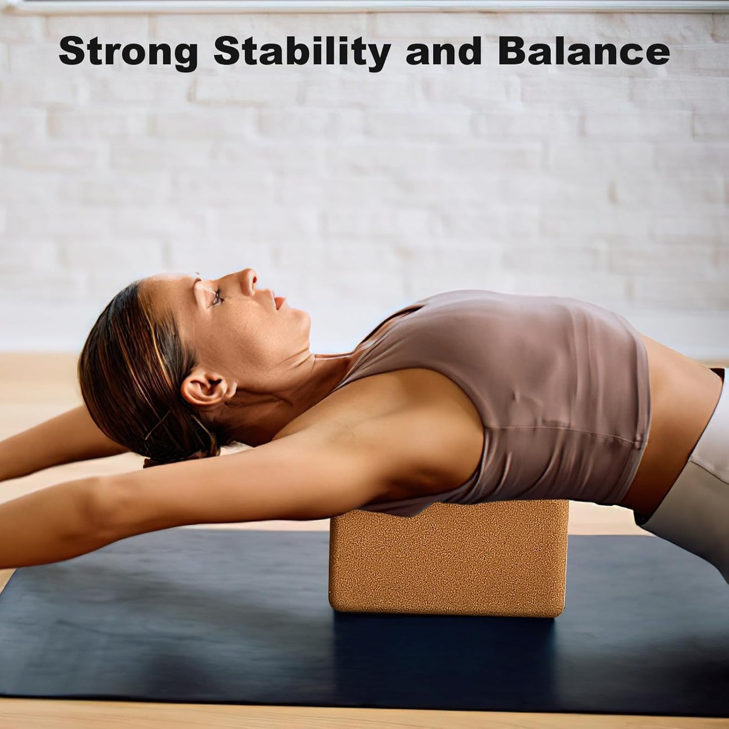 4 Pack Cork Yoga Blocks, Non-Slip High-Density Yoga Bricks, 9 x 6 x 4 in | Natural Fitness Props for Pilates, Stretching, Balance Training, Deep Poses, Gym, Studio and Home Workouts