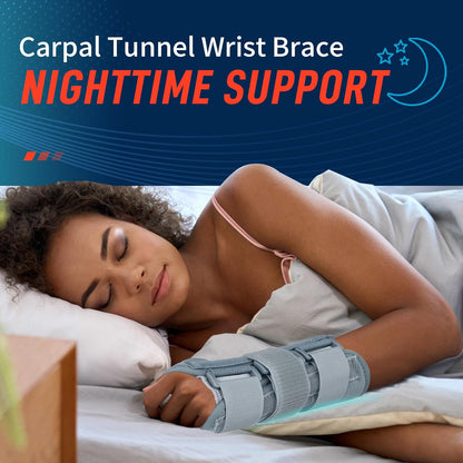 Wrist Brace Hand Brace, Carpal Tunnel Wrist Splint Night Support for Women Men, Pain Relief Support -Tendonitis, Arthritis, Sprain, Right Hand, Small/Medium