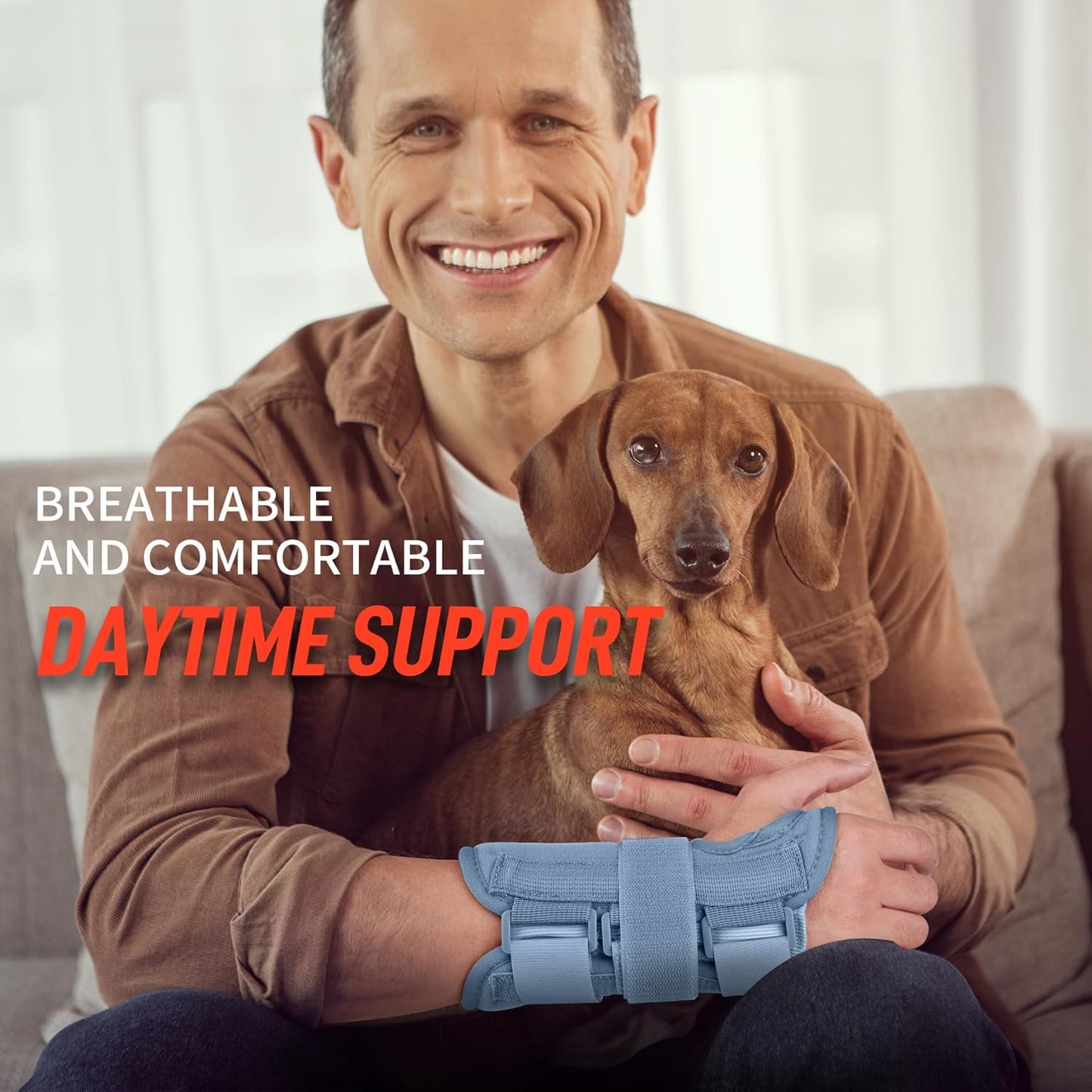 Wrist Brace Hand Brace, Carpal Tunnel Wrist Splint Night Support for Women Men, Pain Relief Support -Tendonitis, Arthritis, Sprain, Right Hand, Small/Medium
