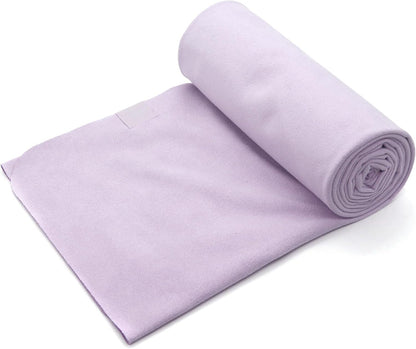 Hot Yoga Towel, Super Absorbent Yoga Mat Towel Soft Suede Microfiber Non-Slip Towel for Bikram Pilates and Yoga Mats 72" x 26.5", Pink