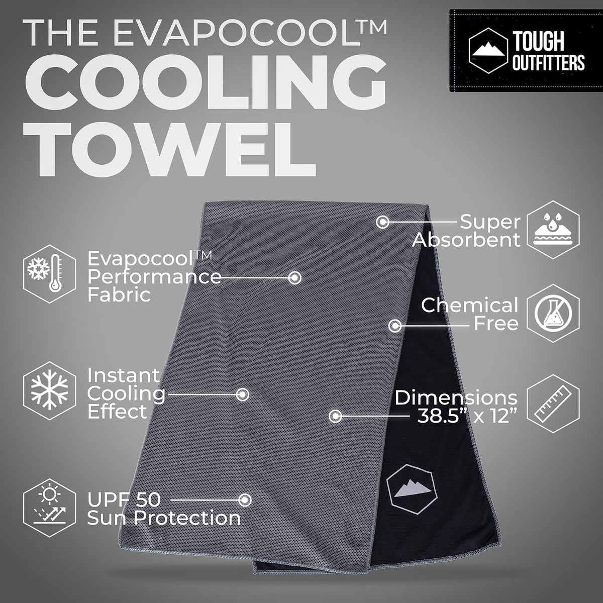 Cooling Towels for Neck Face - Neck Cooling Towel for Hot Weather Yoga Sports Golf Sweat - Instant Cold Towel