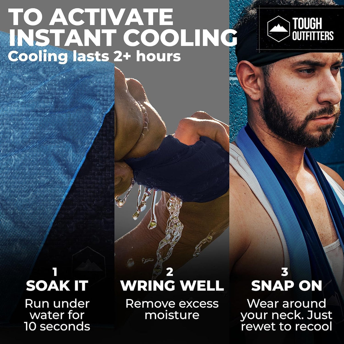 Cooling Towels for Neck Face - Neck Cooling Towel for Hot Weather Yoga Sports Golf Sweat - Instant Cold Towel