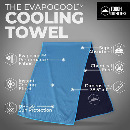 Cooling Towels for Neck Face - Neck Cooling Towel for Hot Weather Yoga Sports Golf Sweat - Instant Cold Towel
