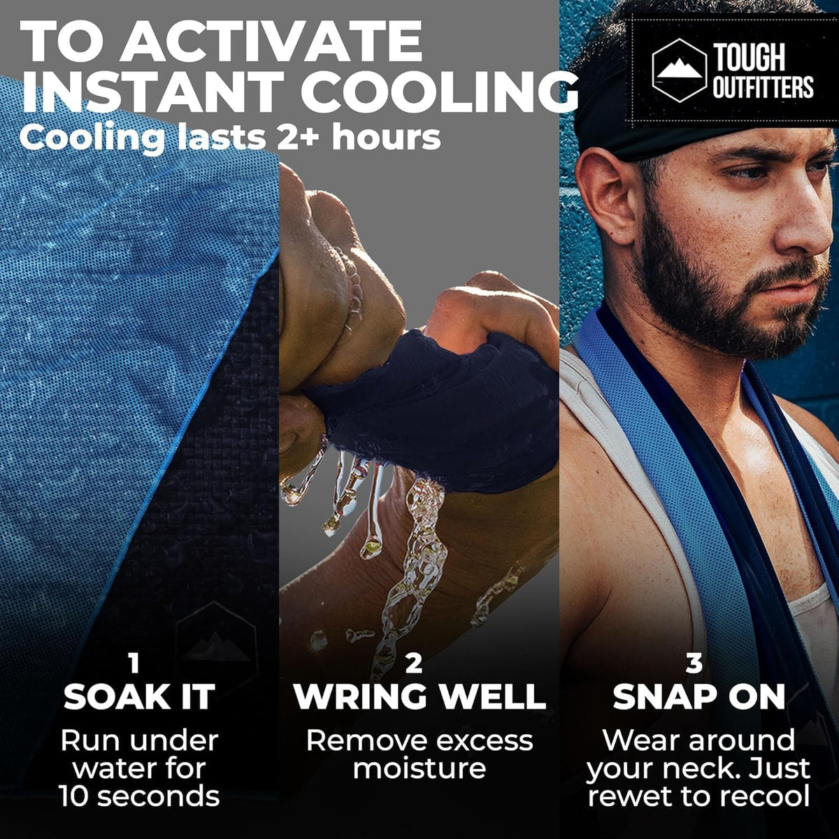 Cooling Towels for Neck Face - Neck Cooling Towel for Hot Weather Yoga Sports Golf Sweat - Instant Cold Towel