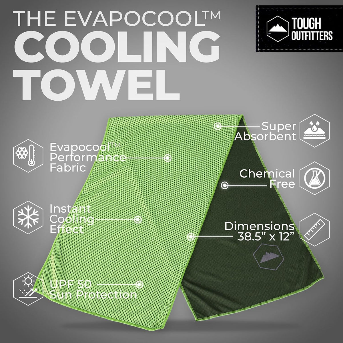 Cooling Towels for Neck Face - Neck Cooling Towel for Hot Weather Yoga Sports Golf Sweat - Instant Cold Towel