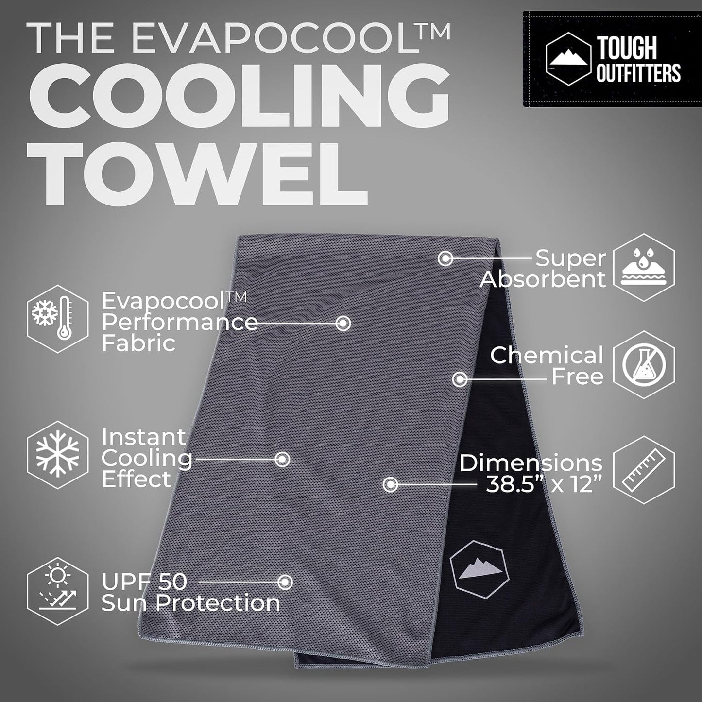 Cooling Towels for Neck Face - Neck Cooling Towel for Hot Weather Yoga Sports Golf Sweat - Instant Cold Towel