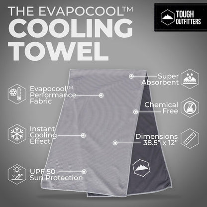 Cooling Towels for Neck Face - Neck Cooling Towel for Hot Weather Yoga Sports Golf Sweat - Instant Cold Towel