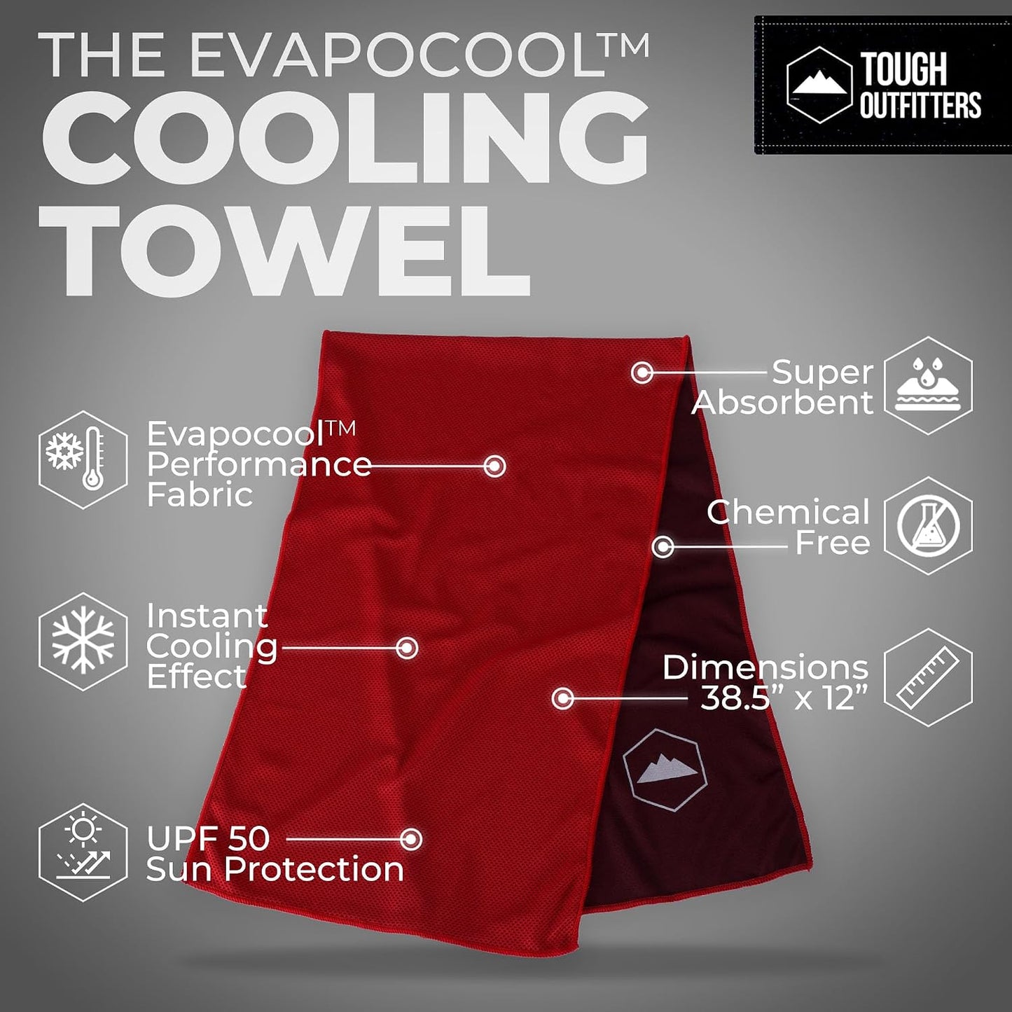 Cooling Towels for Neck Face - Neck Cooling Towel for Hot Weather Yoga Sports Golf Sweat - Instant Cold Towel