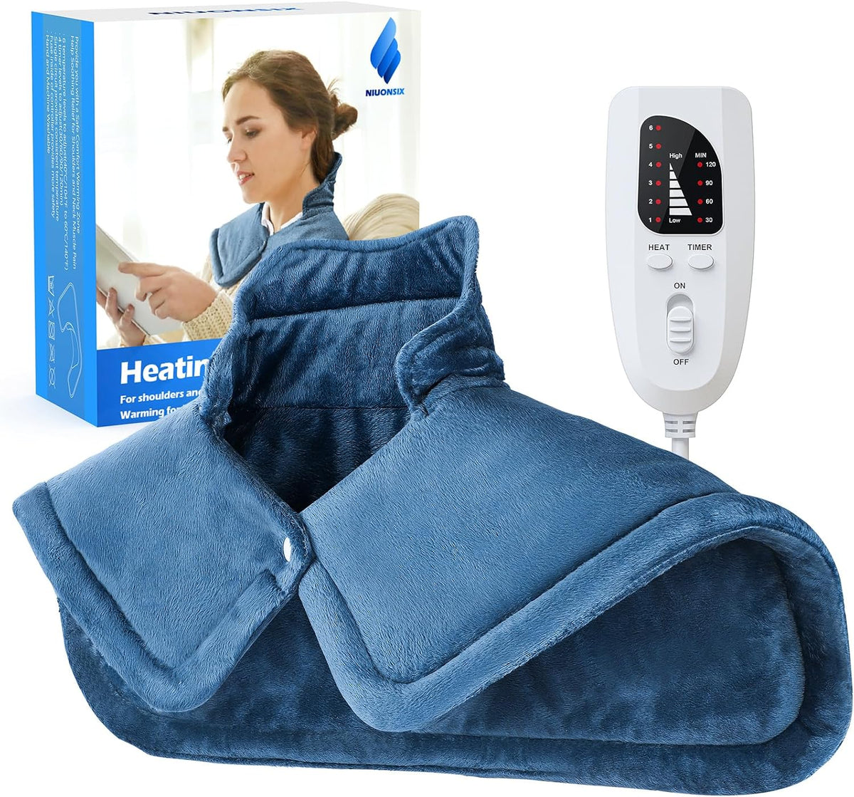 for Neck Shoulders and Back, 2lb Weighted Heat Wrap