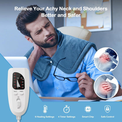 for Neck Shoulders and Back, 2lb Weighted Heat Wrap