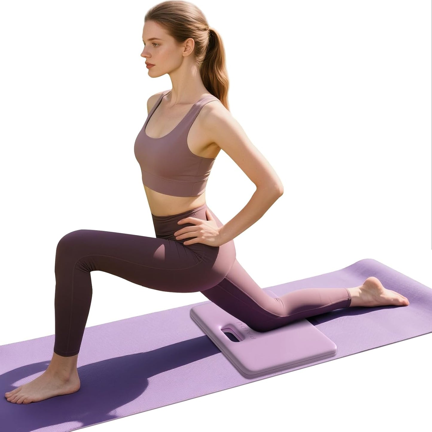 Yoga Knee Pad - 1 Inch Thick with Extra Cushioning, Pain-Free for Knees, Elbows, Wrists and Back | Foldable and Multi-Functional, Suitable for Home Gym, Pilates, Plank, Abdominal Training Fitness Mat