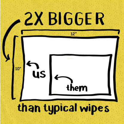Heavy-Duty Multi-Surface Cleaning Wipes – Extra-Large 10" x 12", 90-Count Canister – Removes Grease, Tar, Ink & Tough Stains – Safe for Home, Auto, Garage & More