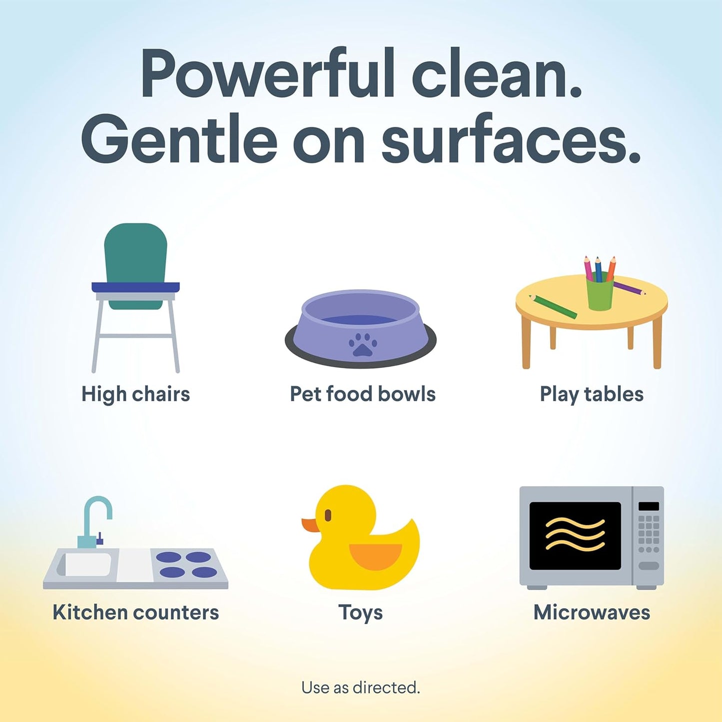 Free & Clear Cleaning Wipes, Light Lemon Scent, 75 Count, Pack of 3 (Pack May Vary)