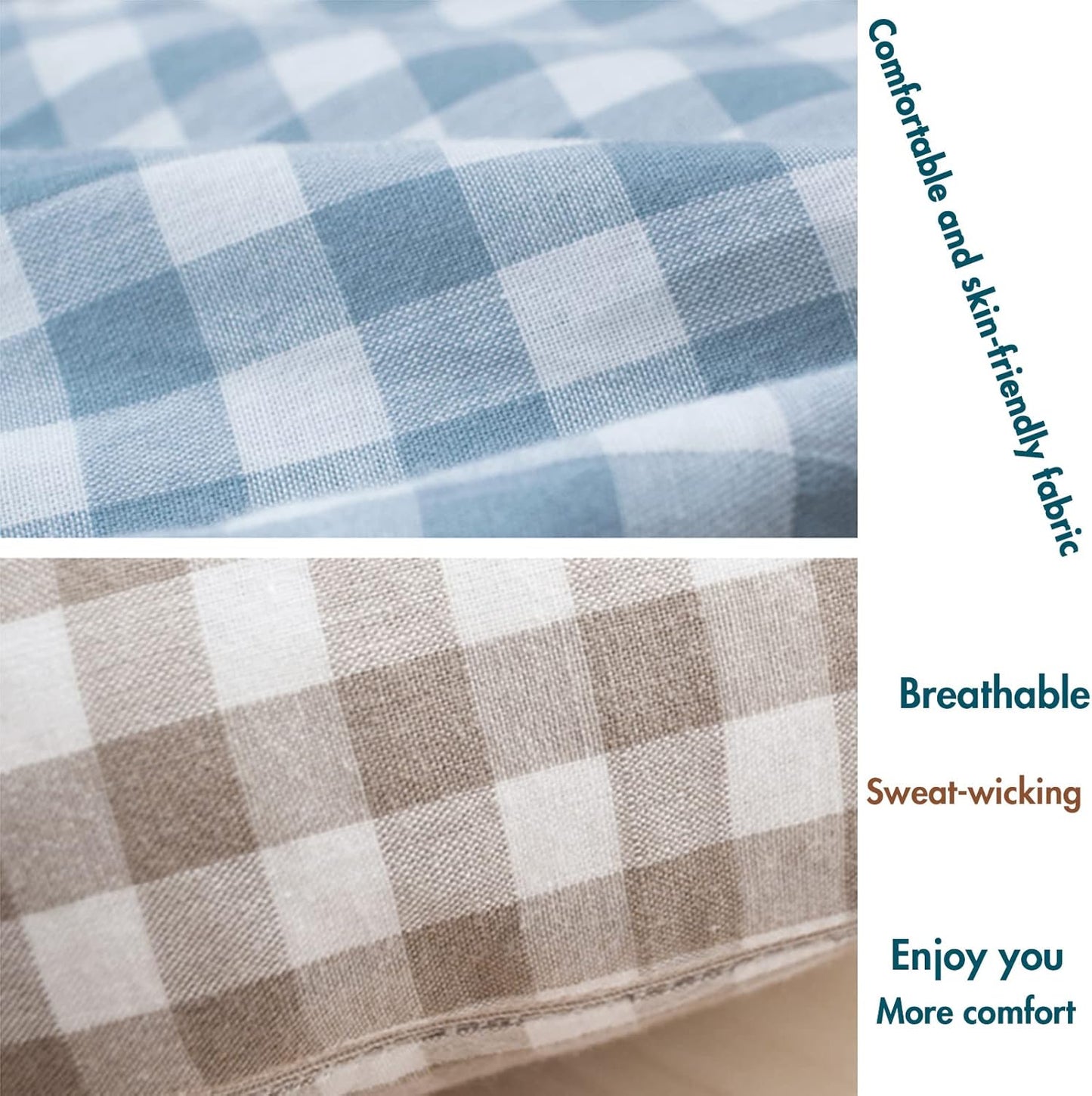Buckwheat Pillow for Side Sleepers Cervical Neck Cooling Pillows U Shaped Pillow Ergonomic Travel Head Pillow for Sleeping Buckwheat Hulls Filling Removable Cotton Cover (12x12 inch, Blue)