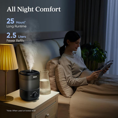 Humidifiers for Bedroom 4.2L Top Fill for Large Room, NeoClassic 450