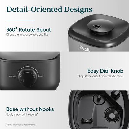 Humidifiers for Bedroom 4.2L Top Fill for Large Room, NeoClassic 450