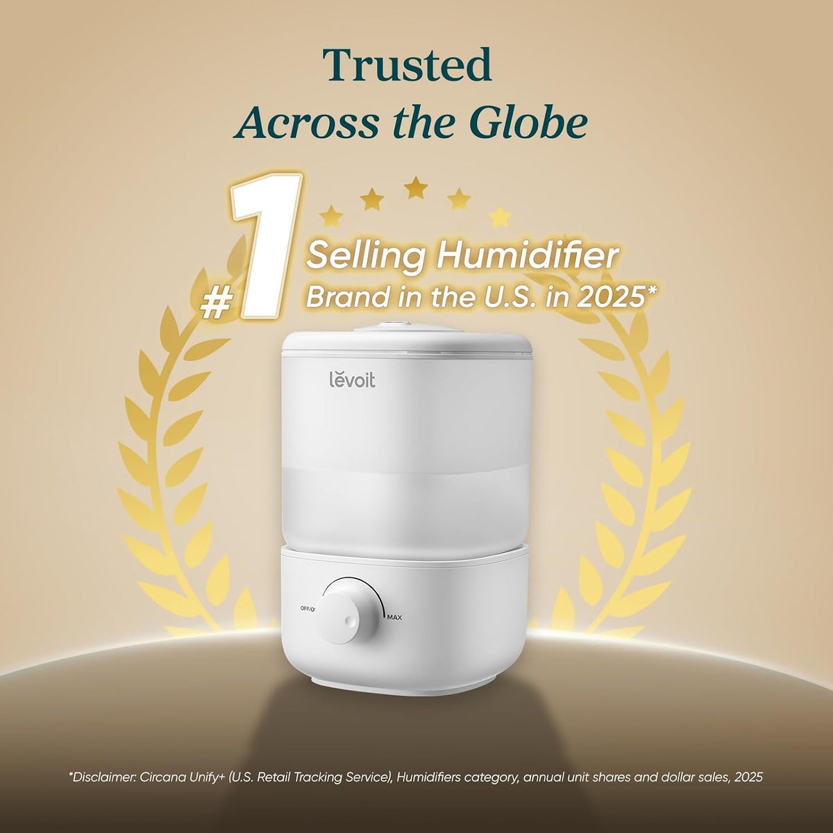 Humidifiers for Bedroom 4.2L Top Fill for Large Room, NeoClassic 450