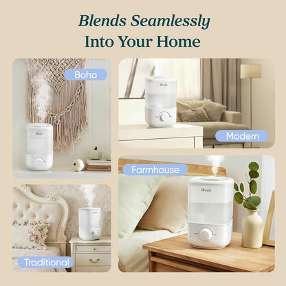 Humidifiers for Bedroom 4.2L Top Fill for Large Room, NeoClassic 450