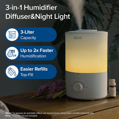 Humidifiers for Bedroom 4.2L Top Fill for Large Room, NeoClassic 450
