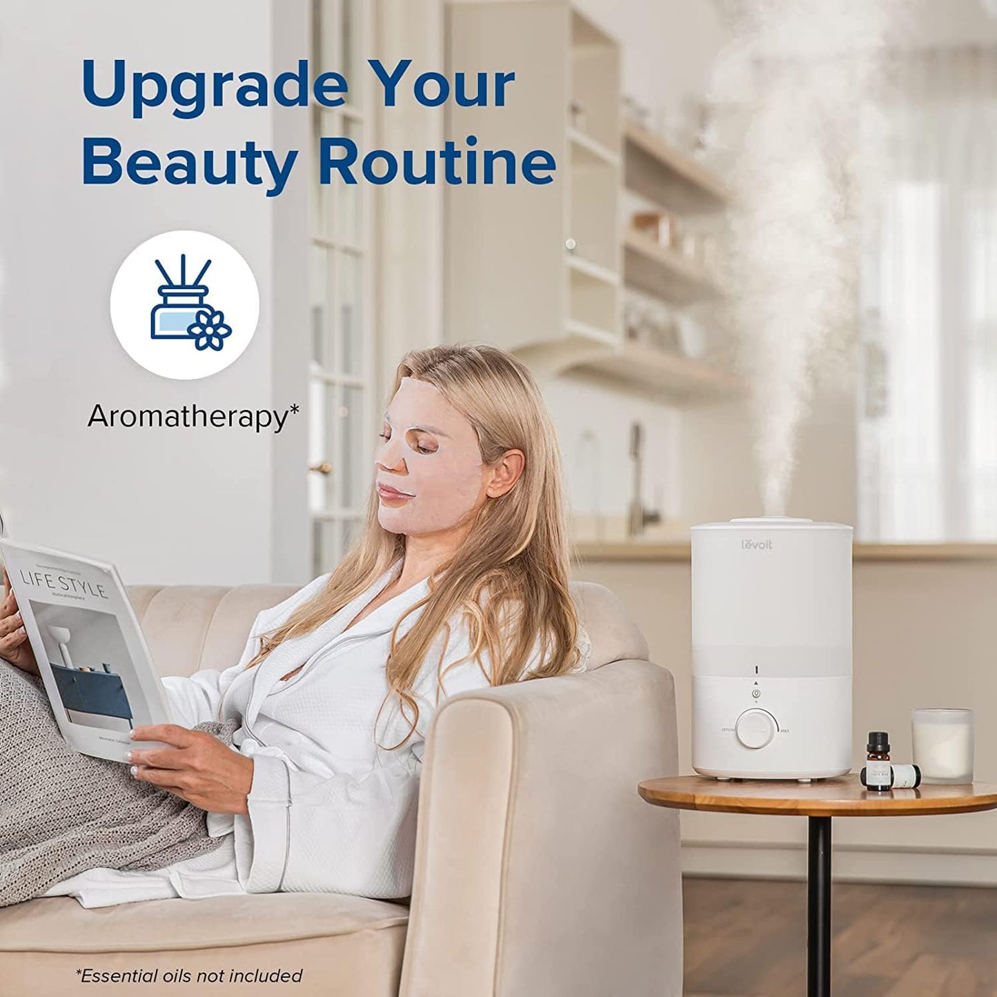 Humidifiers for Bedroom 4.2L Top Fill for Large Room, NeoClassic 450