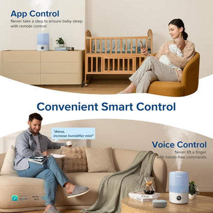Humidifiers for Bedroom 4.2L Top Fill for Large Room, NeoClassic 450