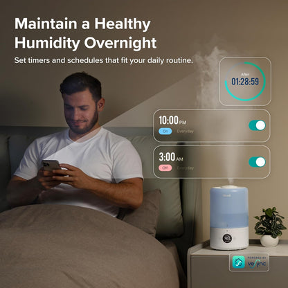 Humidifiers for Bedroom 4.2L Top Fill for Large Room, NeoClassic 450