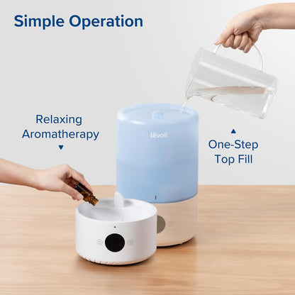 Humidifiers for Bedroom 4.2L Top Fill for Large Room, NeoClassic 450