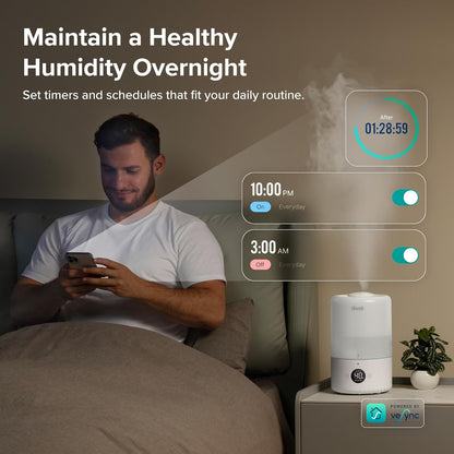 Humidifiers for Bedroom 4.2L Top Fill for Large Room, NeoClassic 450