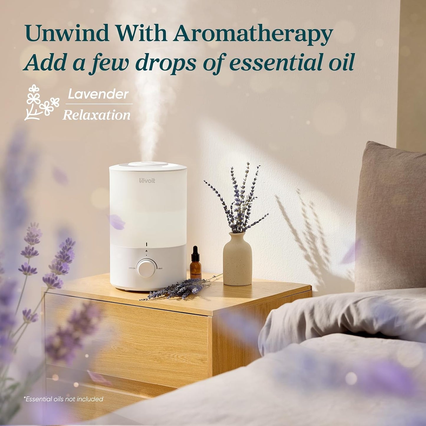 Humidifiers for Bedroom 4.2L Top Fill for Large Room, NeoClassic 450