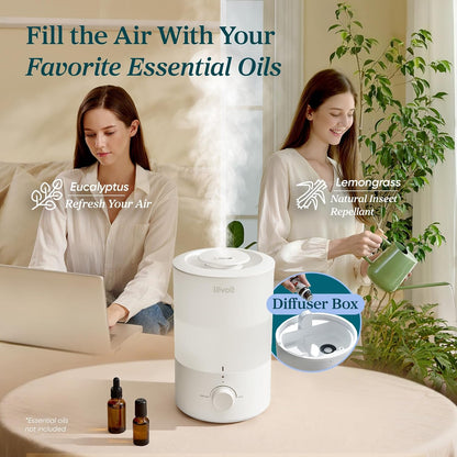 Humidifiers for Bedroom 4.2L Top Fill for Large Room, NeoClassic 450