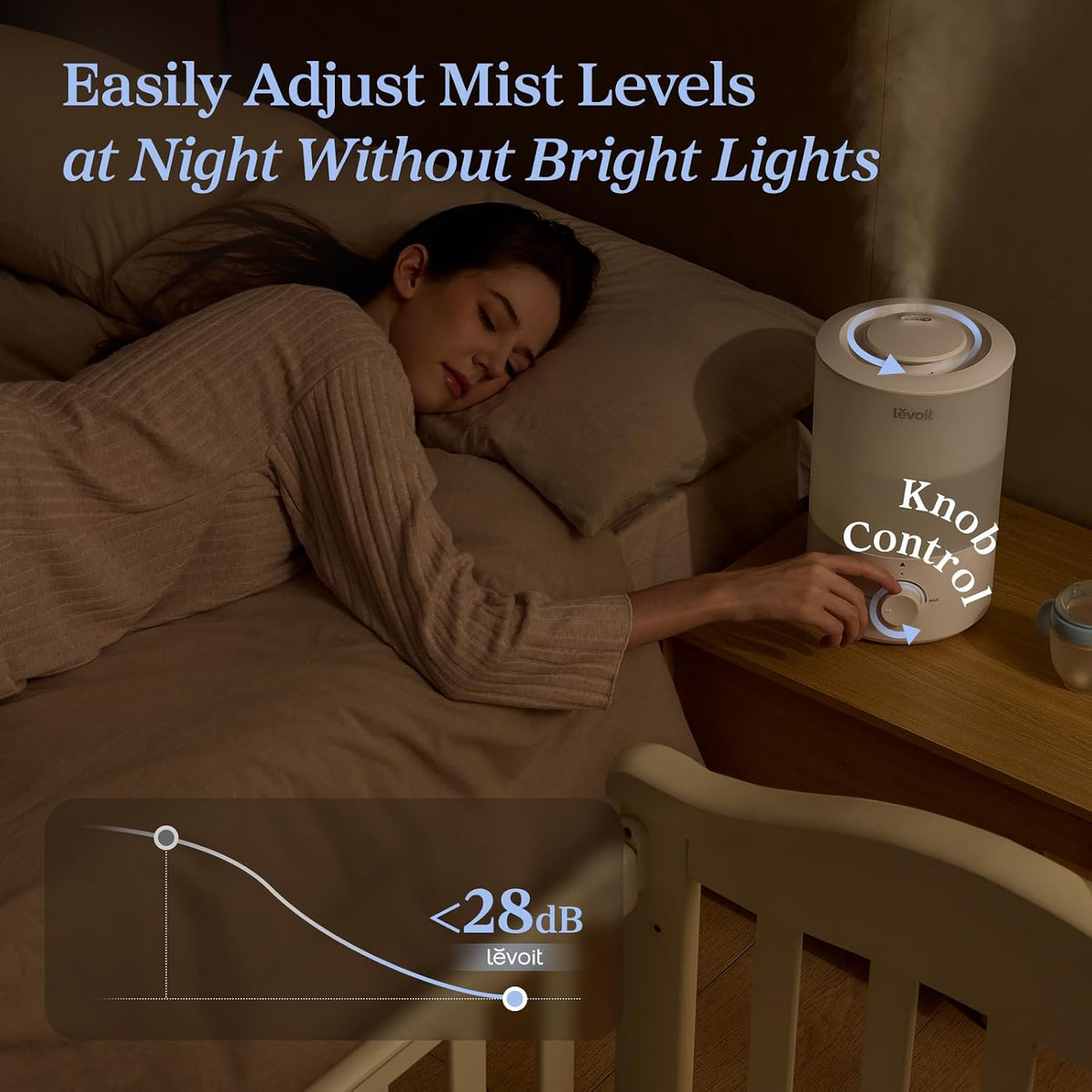 Humidifiers for Bedroom 4.2L Top Fill for Large Room, NeoClassic 450
