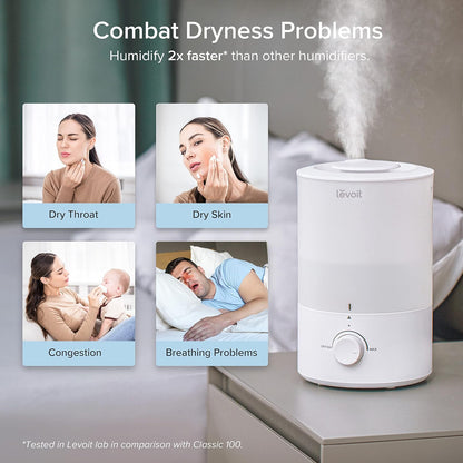 Humidifiers for Bedroom 4.2L Top Fill for Large Room, NeoClassic 450