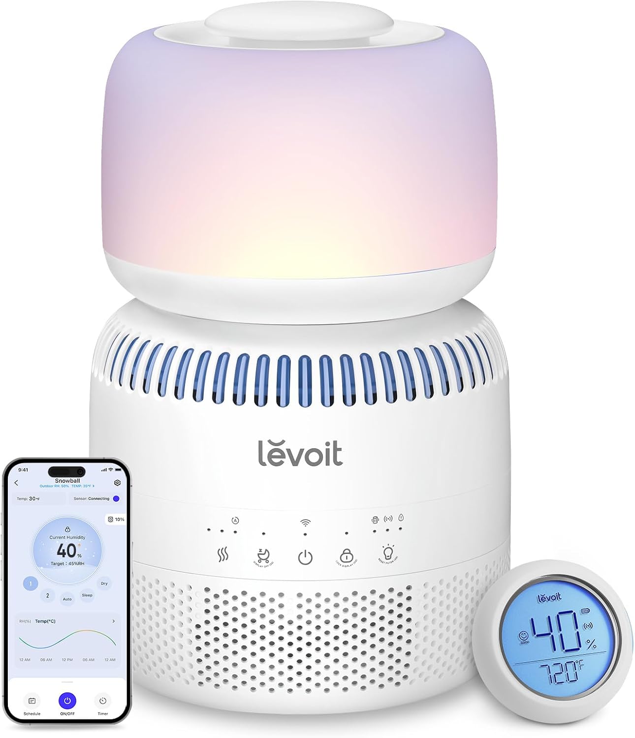 Humidifiers for Bedroom 4.2L Top Fill for Large Room, NeoClassic 450