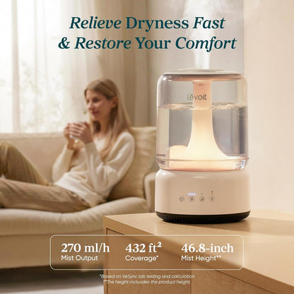 Humidifiers for Bedroom 4.2L Top Fill for Large Room, NeoClassic 450