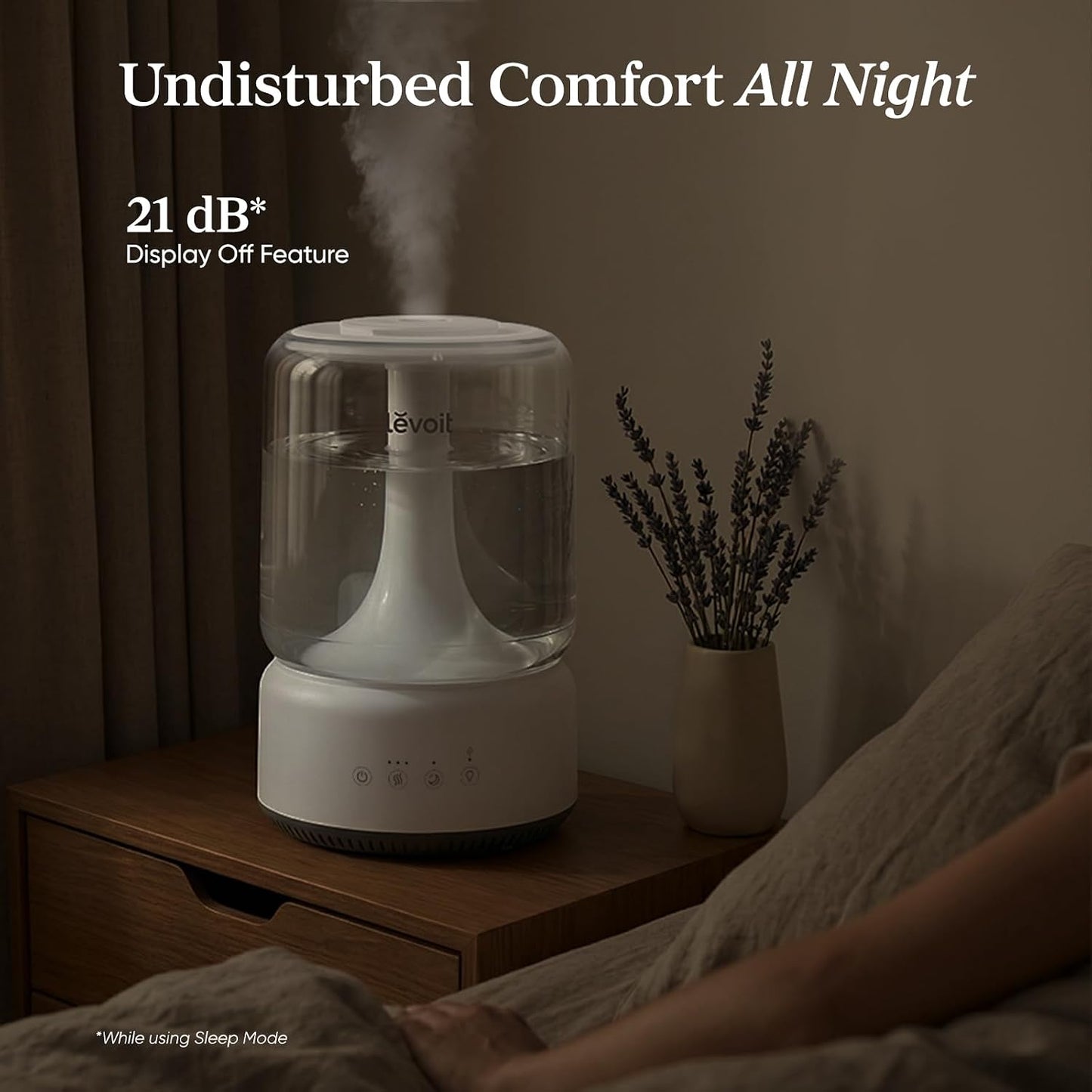 Humidifiers for Bedroom 4.2L Top Fill for Large Room, NeoClassic 450