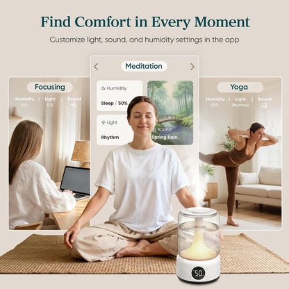 Humidifiers for Bedroom 4.2L Top Fill for Large Room, NeoClassic 450